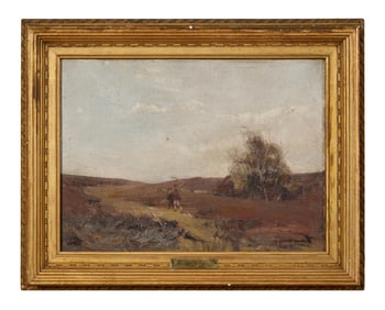 William Grant Murray (Scottish, 1877-1950), "Workers in Field," 1906, H.- 9 3/8 in., W.- 12 3/4 in.,