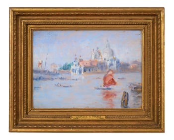 Charles Stuart Forbes (American/Swiss, 1856–1926), "The Grand Canal from the Lagoon, Venice,"