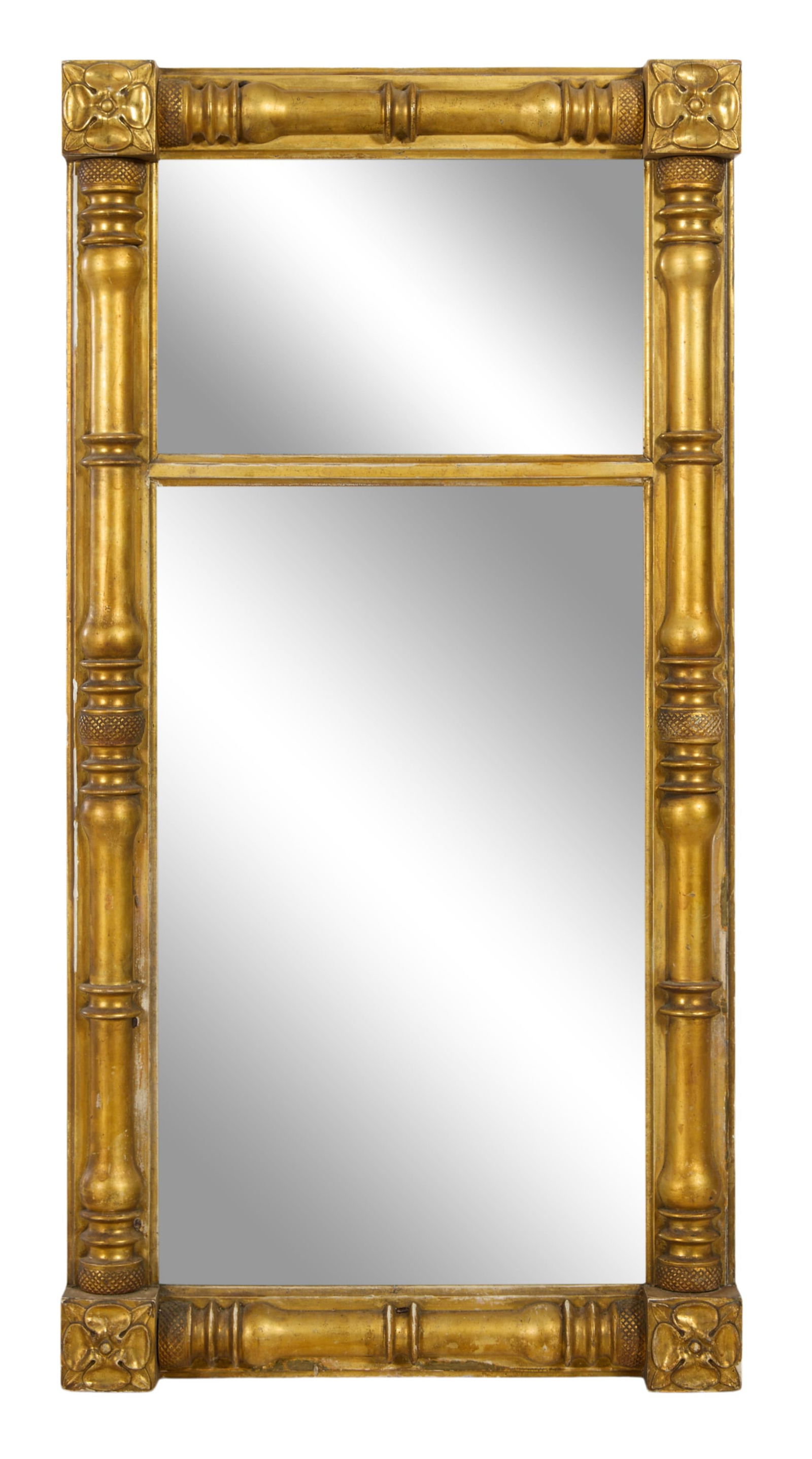 American Classical Giltwood Overmantel Mirror, early 19th c., H.- 42 in., W.- 21 1/2 in. (1 of 1)