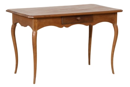 French Provincial Louis XIV Style Walnut Writing Table, 19th c., H.- 28 1/2 in., W.- 45 in., D.- 25
