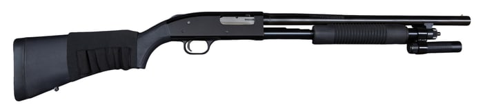 Mossberg 12 Gauge Pump-Action Shotgun, L.- Barrel- 18 in.