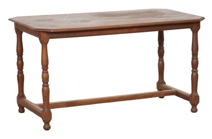 French Provincial Louis Philippe Style Breakfast Table, 19th c., H.- 27 3/4 in., W.- 50 1/2 in., D.-