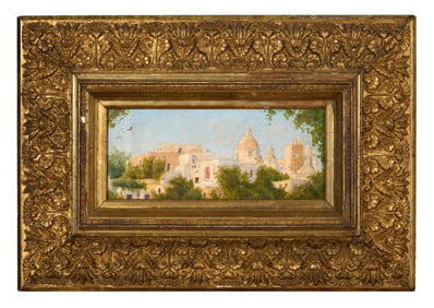 American/Continental School, "Capri," c. 1900, H.- 4 3/4 in., W.- 9 1/2 in., Framed- H.- 12 in., W.-