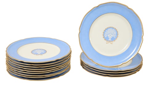 Fourteen Rosenthal Dinner Plates, Germany, 20th c., Dia.- 10 3/4 in. (14 Pcs.)