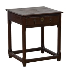 Antique English Oak Pub Table, early 19th c., H.- 28 in., W.- 25 in., D.- 21 in.