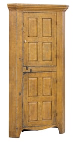 Antique American Painted Corner Cabinet, late 18th/early 19th c., Probably New England, H.- 76 in.,