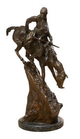 After Frederick Remington, "Mountain Man," 20th c., H.- 27 1/2 in., W.- 11 1/2 in.., D.- 20 in.