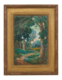 Henry Salem Hubbell (American, 1870-1949), "The Beginning of the Trail," July 1895, H.- 8 1/4 in.,