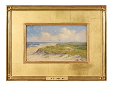 Edward Stratton Holloway (American, 1859-1939), "Beach with Coast and Dunes," Sight- H.- 6 in., W.-