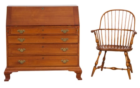 American Fall Front Cherry Secretary, School of Goddard Townsend, Newport, Rhode Island, late 18th