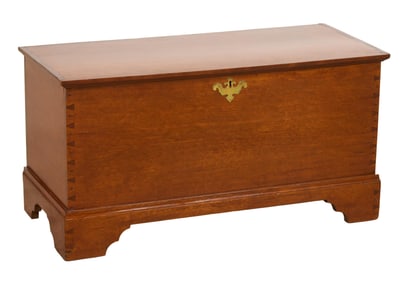 Small Kentucky Cherry Blanket Chest, late 18th c., H.- 19 1/2 in., W.- 37 1/2 in., D.- 16 1/2 in.