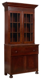 Fine Classical Mahogany Secretary Bookcase, New Orleans, LA, early 19th c., H.- 107 1/2 in., W.- 55