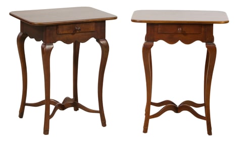 Two Louisiana "Judice Family" Tables, Hickory Chair, mid 20th c., Reproductions, Each- H.- 26 1/2