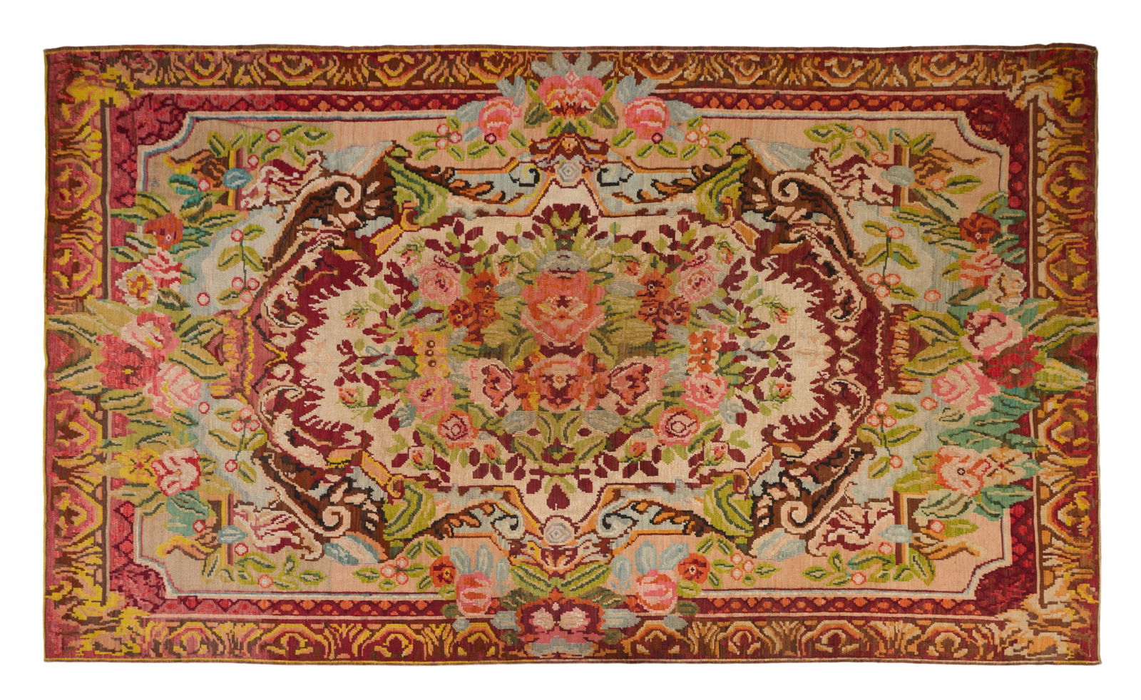 Semi-Antique Bessarabian Kelim Carpet, 7' 3 x 12' 3. (1 of 2)