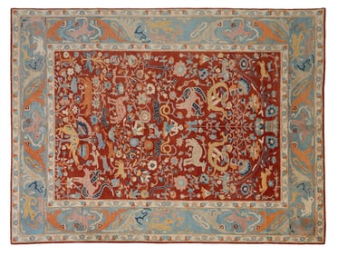 Peshawar Garden Paradise Carpet, 9' 1 x 12'.