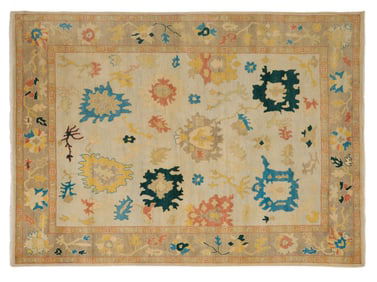 Turkish Angora Oushak Carpet, 9' x 12' 3.