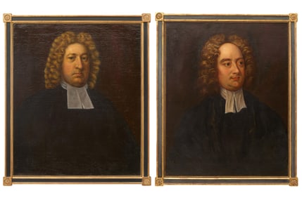 British School (19th Century), "Two Portraits after Important 18th Century Figures," First- H.- 30