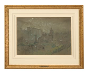 Horace Mann Livens (British, 1862-1936), "Views of Edinburgh," Sight- H.- 10 1/2 in., W.- 15 in.,