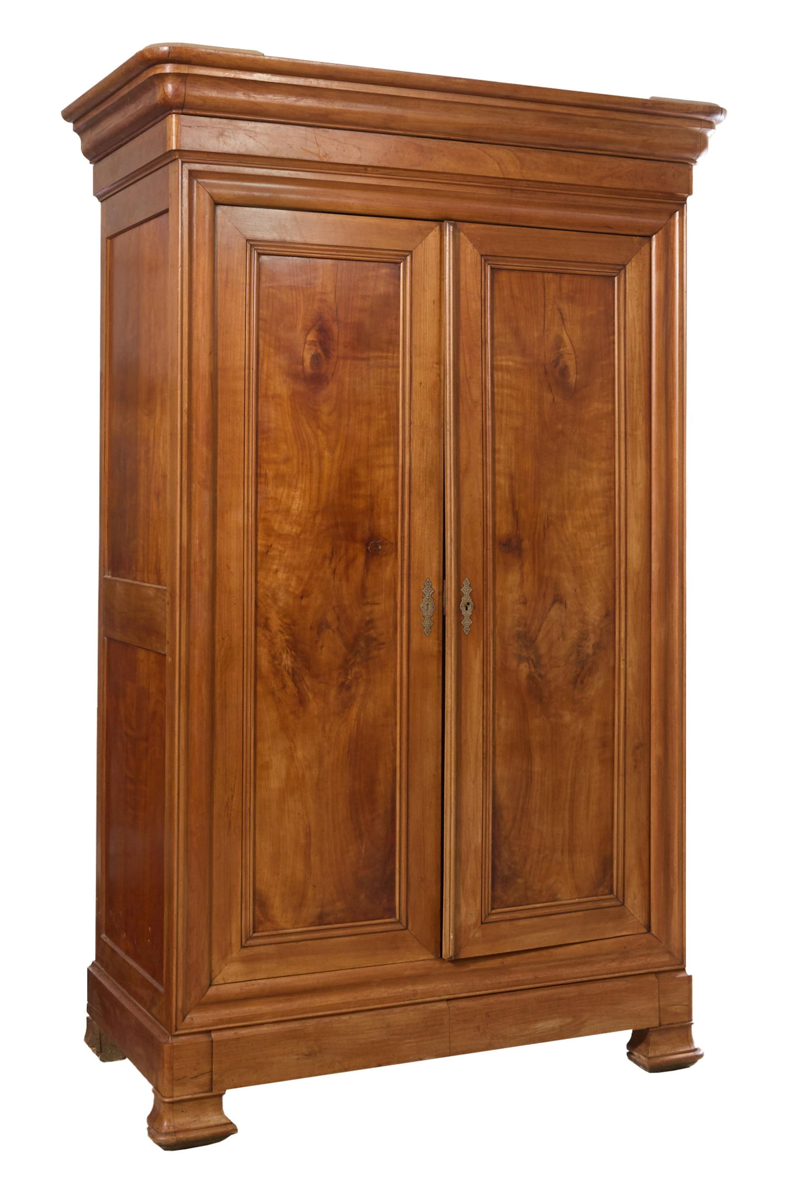 French Louis Philippe Walnut Armoire, mid 19th c., H.- 92 1/2 in., W.- 58 1/2 in., D.- 29 1/2 in. (1 of 3)