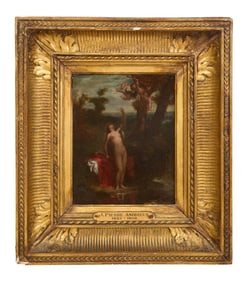 Pierre Andrieu (French, 1821-1892), "Amours (Venus with Cupid and Flying Putti)," H.- 6 3/4 in., W.-