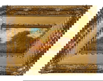 Hudson Mindell Kitchell (American, 1862-1944), "Autumn Landscape," H.- 5 in., W.- 9 in., Framed- H.-