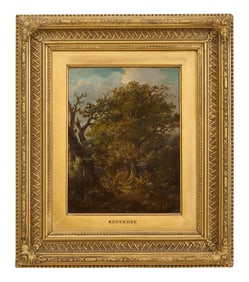 Attributed to Barend Cornelius Koekkoek (Dutch, 1803-1862), "Trees," H.- 9 3/4 in., W.- 7 1/2 in.,