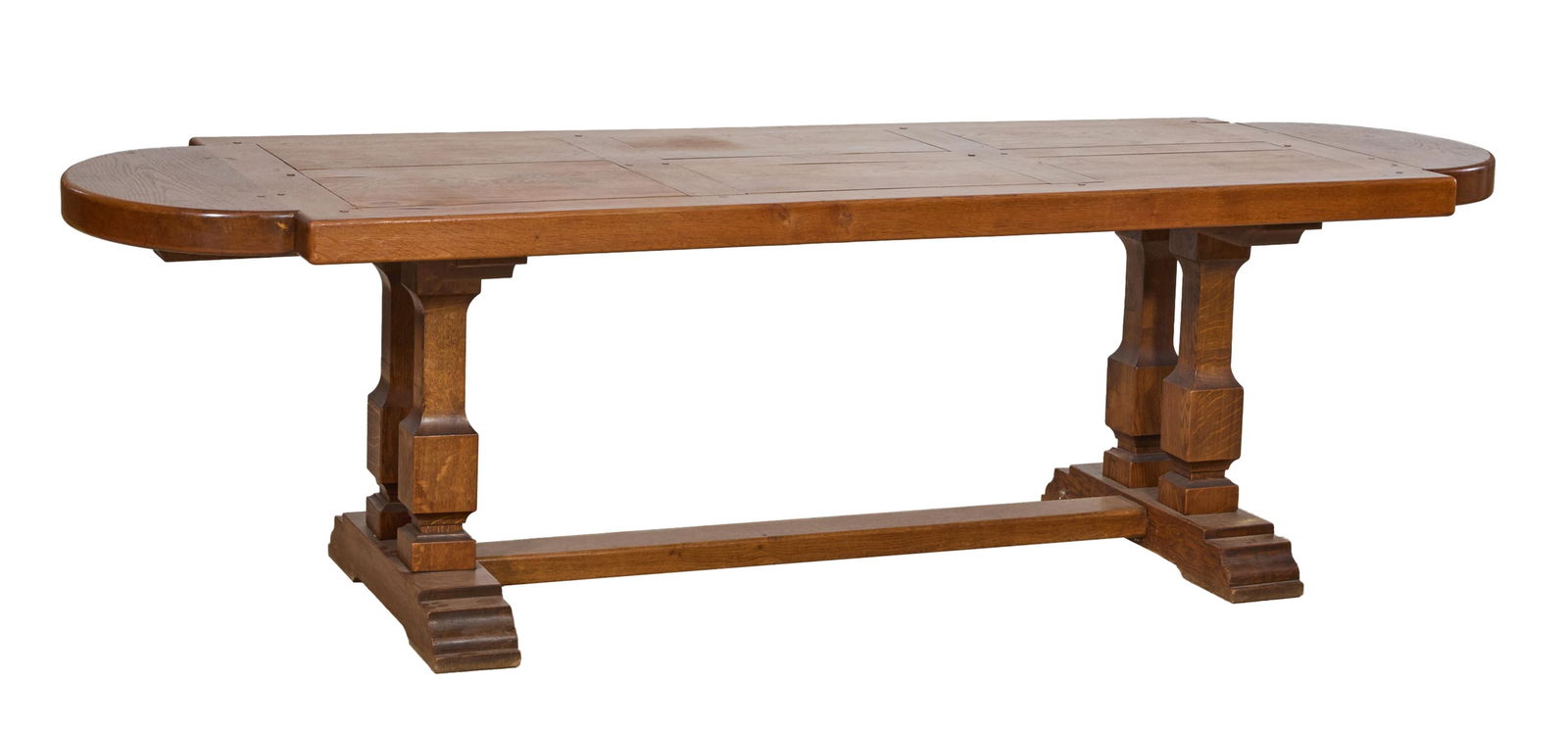 French Oak Monastery Table, early 20th c., H.- 30 1/2 in., W.- 103 in., D.- 35 in. (1 of 1)