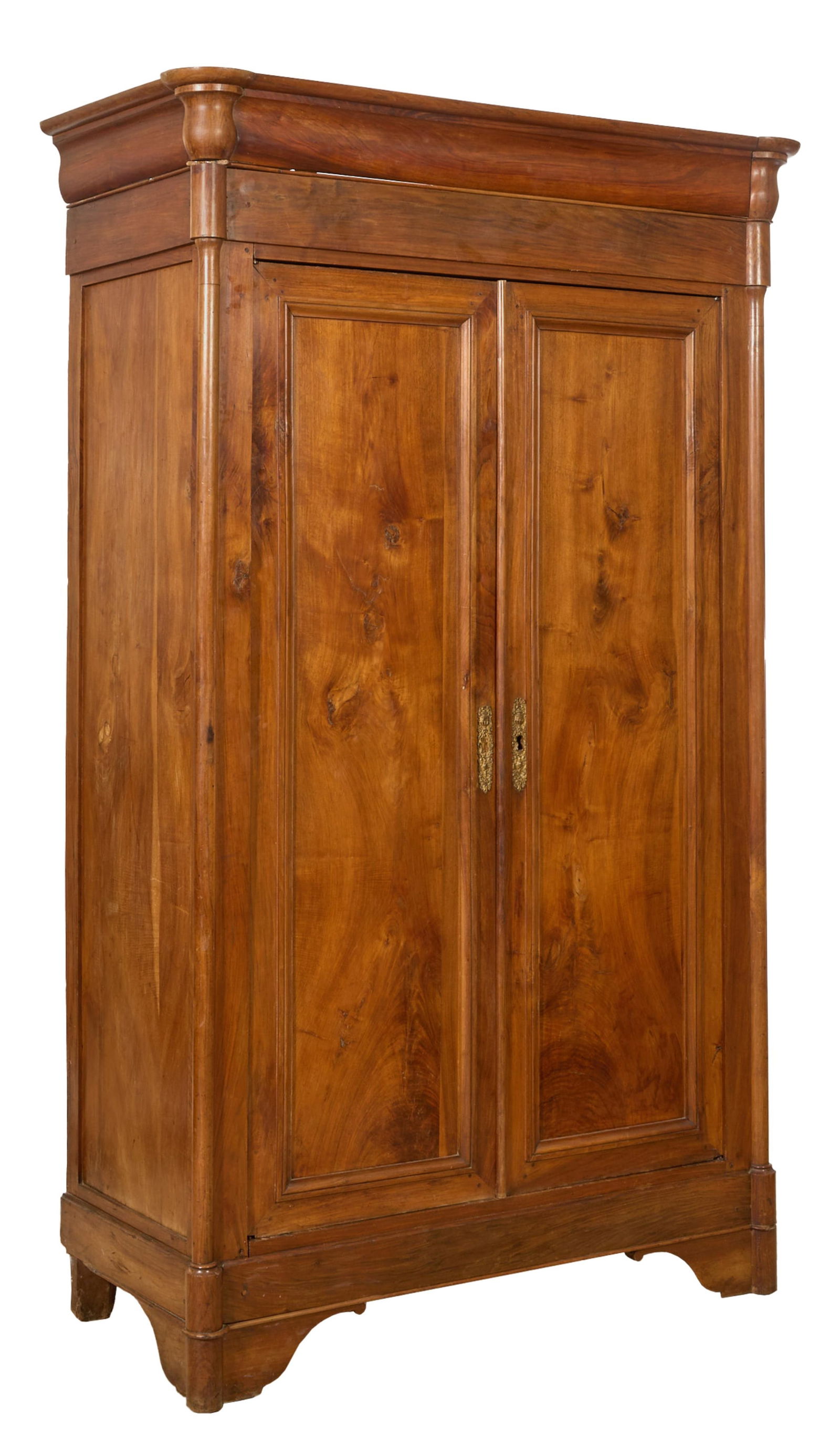 French Louis Philippe Walnut Armoire, mid 19th c., H.- 97 1/2 in., W.- 53 1/2 in., D.- 25 1/2 in. (1 of 5)