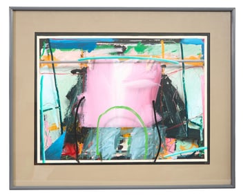 Richard Johnson (American/Louisiana, b. 1942), "Green Hoop," 1986, Sight- H.- 22 1/2 in., W.- 30