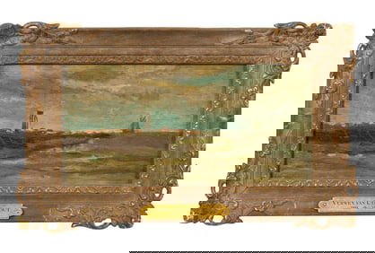 Attributed to Laurent Verwey van Udenhout (Dutch,1884-1913), "Ships near Schevenigen, Holland," H.-