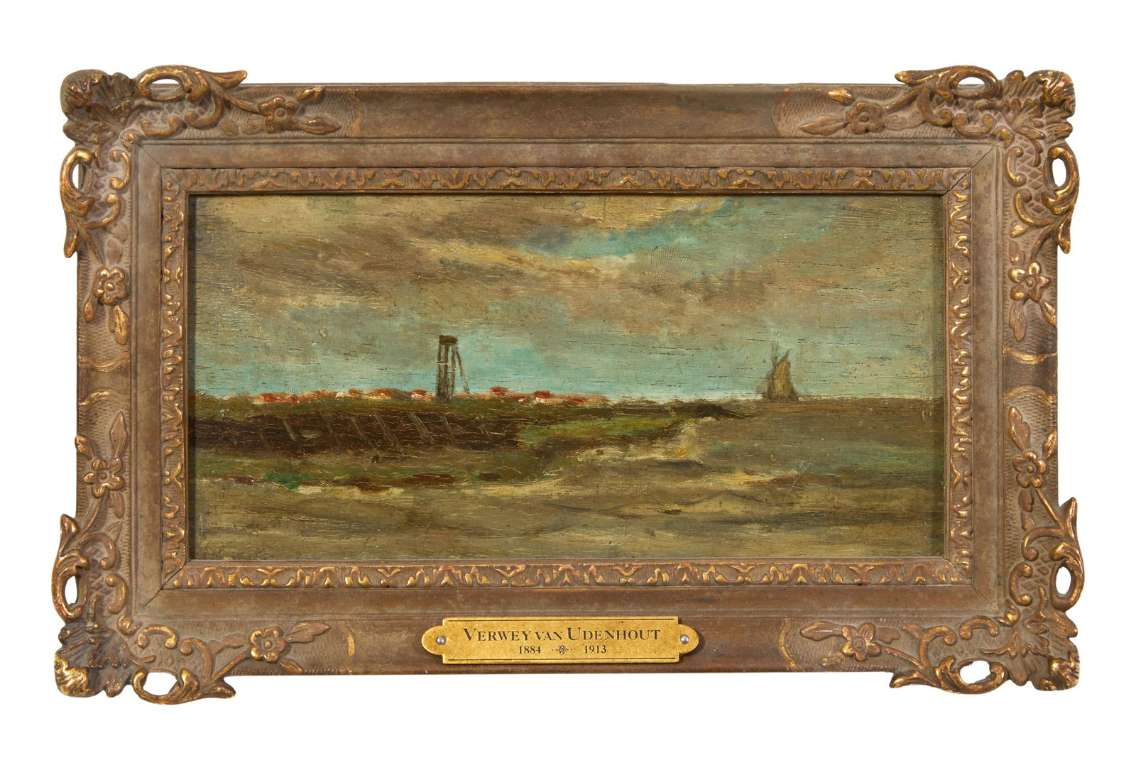 Attributed to Laurent Verwey van Udenhout (Dutch,1884-1913), "Ships near Schevenigen, Holland," H.- (1 of 5)