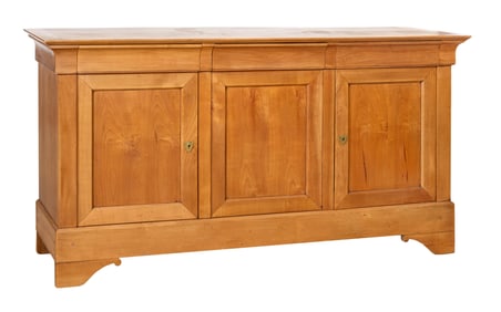 French Louis Philippe Cherry Sideboard, mid 19th c., H.- 37 1/2 in., W.- 71 in., D.- 20 in.