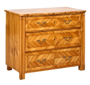 Antique Swedish Pine Chest, mid to late 19th c., H.- 32 3/4 in., W.- 39 in., D.- 21 1/2 in.