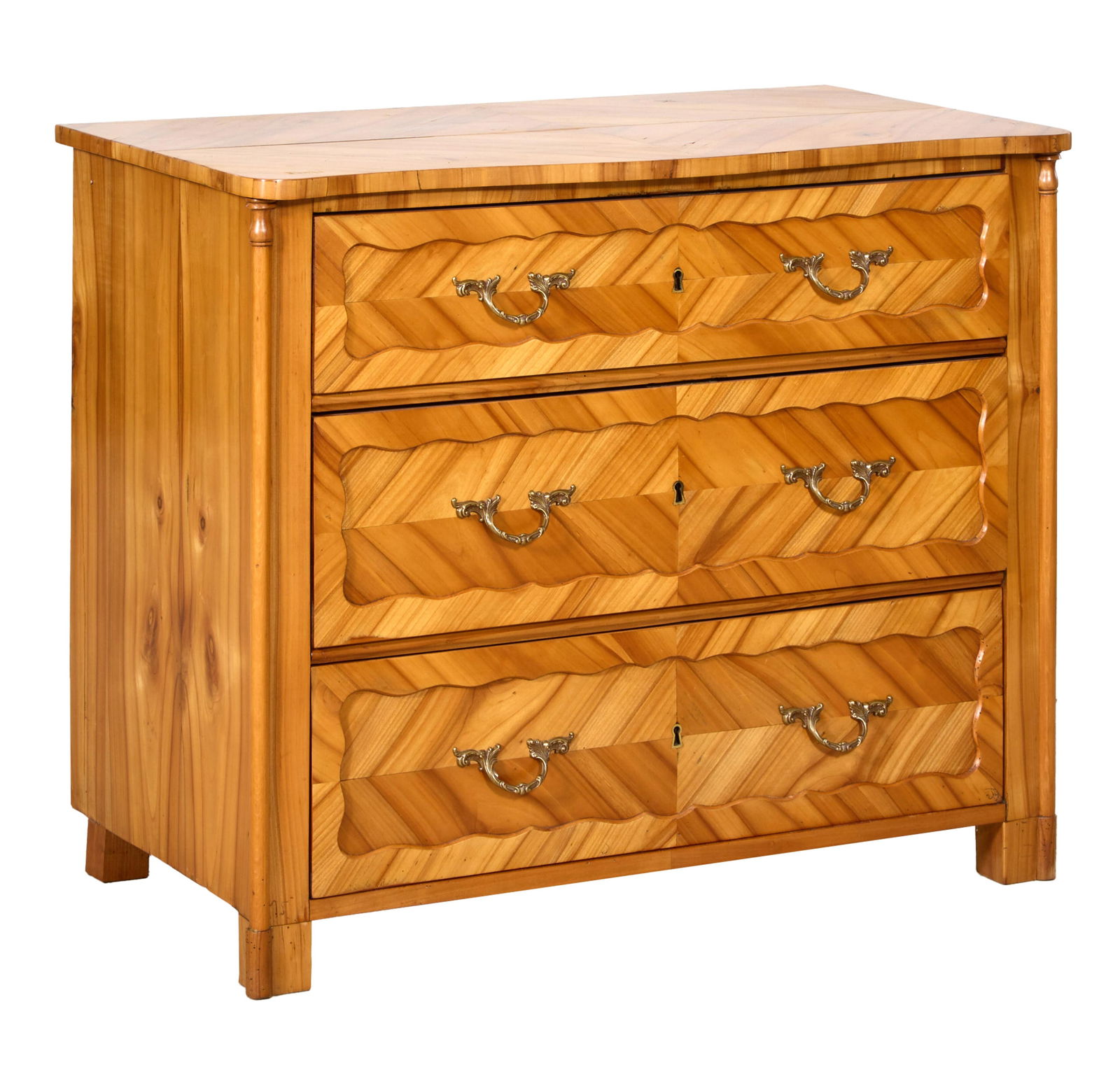 Antique Swedish Pine Chest, mid to late 19th c., H.- 32 3/4 in., W.- 39 in., D.- 21 1/2 in. (1 of 1)