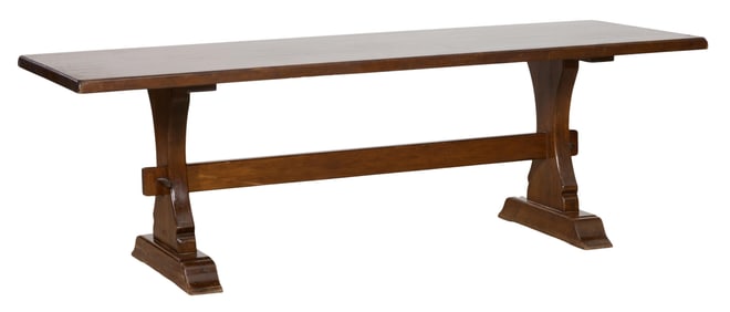 French Provincial Monastery Table, 20th c., H. 29 1/4 in., W.- 90 in., D.- 33 in.