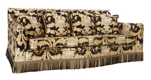 French Napoleon III Inspired Sofa, 20th c., H.- 32 in., W.- 93 in., D.- 41 in.