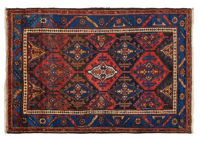 West Persian Bakhtiari Village Carpet, 4' 2 x 6' 2.