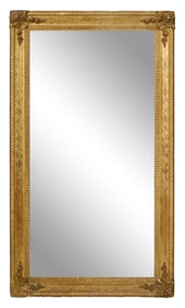 French Napoleon III Giltwood Overmantel Mirror, late 19th c., H.- 62 in., W.- 35 1/2 in.
