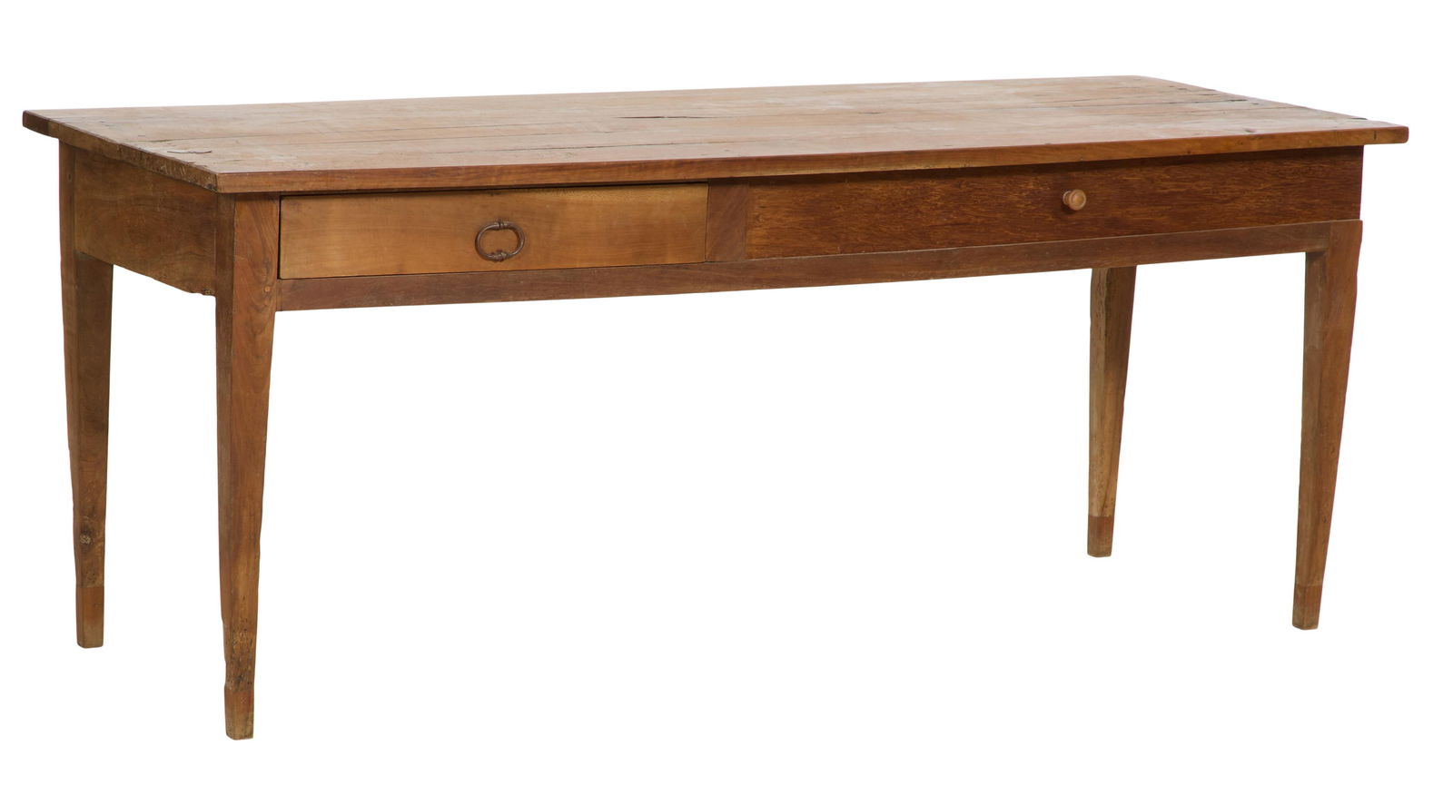 French Provincial Walnut Farmhouse Table, mid 19th c., H.- 29 1/2 in., W.- 72 1/2 in., D.- 27 1/2 (1 of 13)