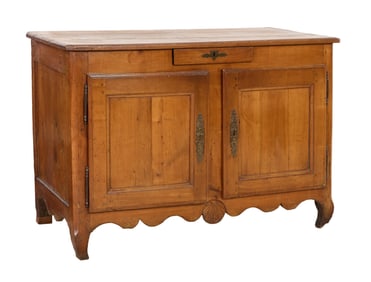 French Louis XV Style Cherry Sideboard, 19th c., H.- 37 in., W.- 53 3/4 in., D.- 24 in.