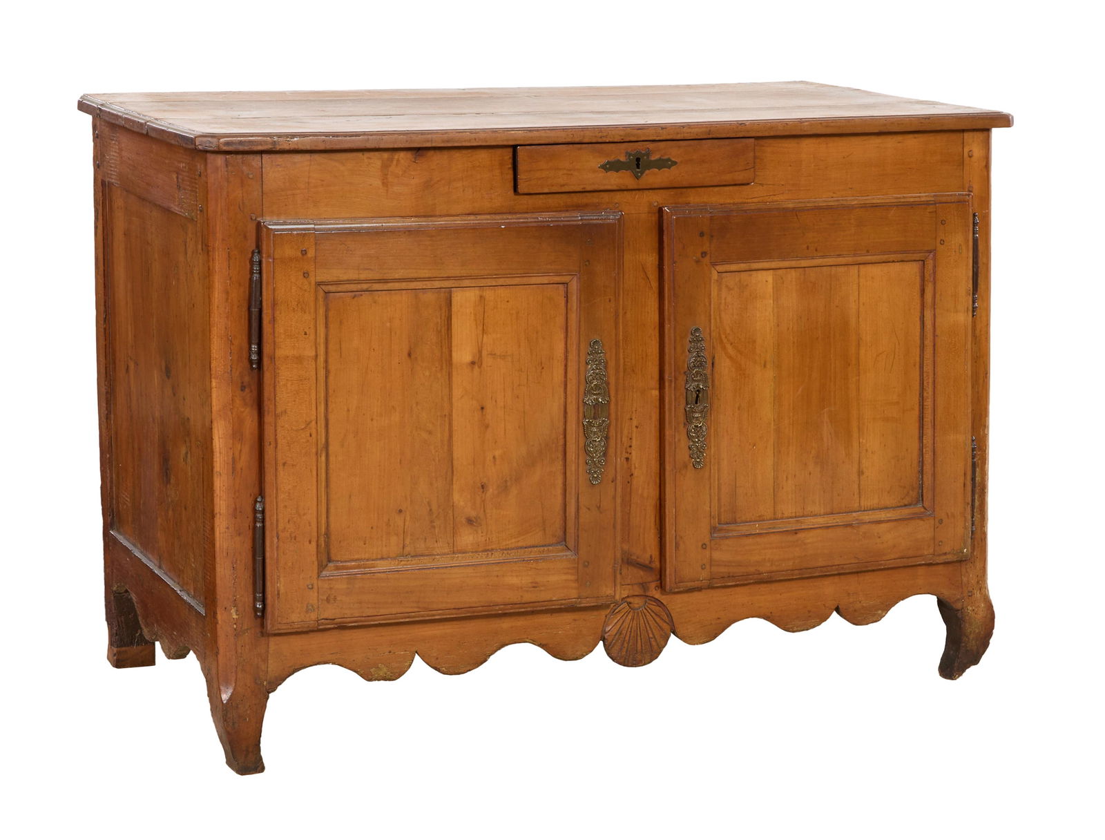 French Louis XV Style Cherry Sideboard, 19th c., H.- 37 in., W.- 53 3/4 in., D.- 24 in. (1 of 1)