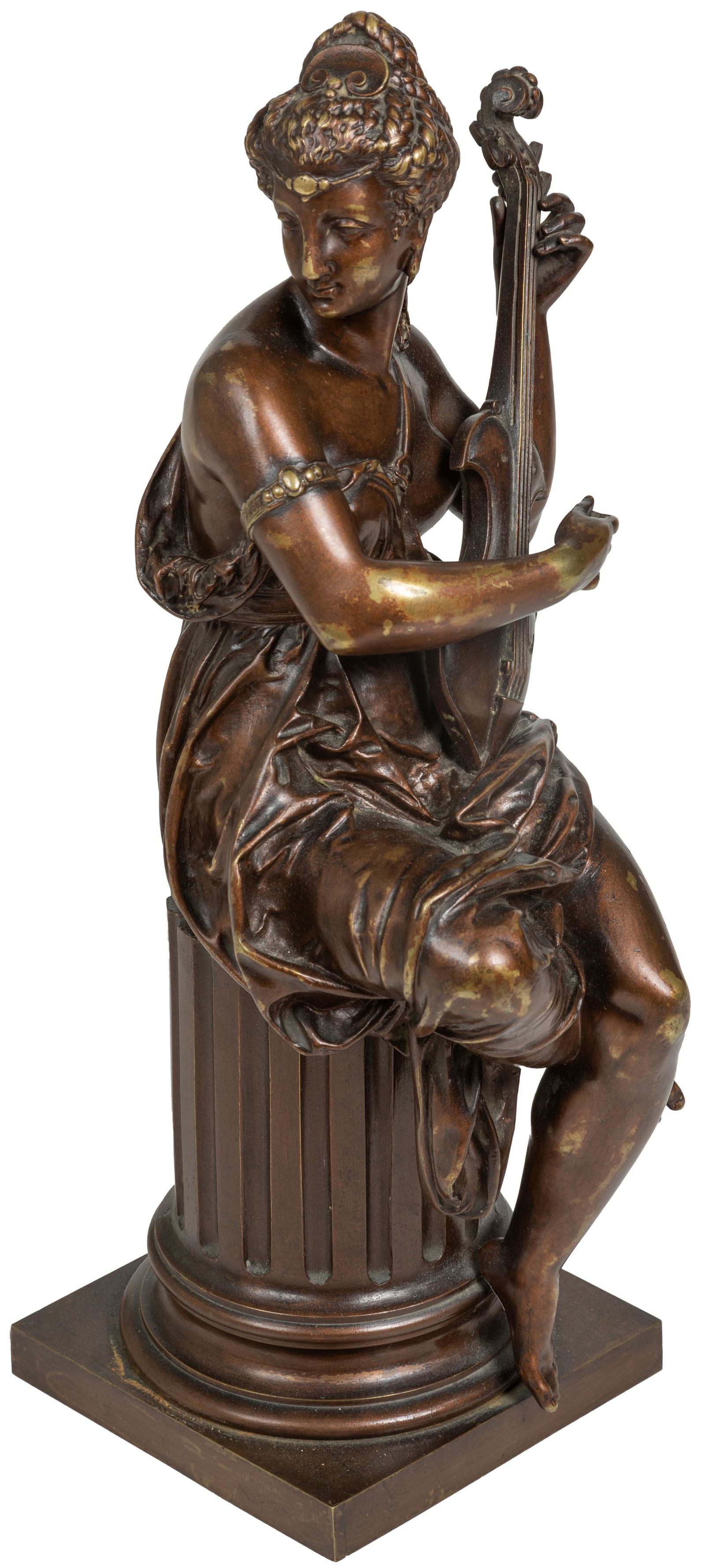 After Albert-Ernest Carrier-Belleuse (French, 1824-1887), "Melodie," 20th c., H.- 17 3/4 in., W.- 6