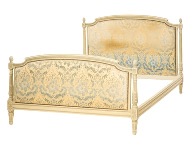 French Louis XVI Style Creme Peinte Bed, 20th c., H.- 45 in., W.- 54 in., L.- 75 in.