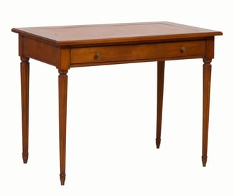 French Louis XVI Style Cherry Writing Desk, early 20th c., H.- 30 in., W.- 39 in., D.- 23 in.