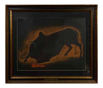 Aldo Pagliacci (Italian, 1912-1991), "Corrido de los Toros," 1955, Sight- H.- 15 1/4 in., W.- 20