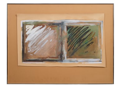 Walter Georis (Belgian/California, b. 1945), "Two More," 1975, Sight- H.- 23 1/2 in., W.- 39 3/8