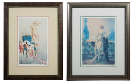 Louis Icart (French/New York, 1880-1950), "The Fair Model (1937)" and "Werther (1928)," Each Sight-