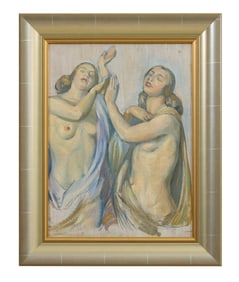 George Laurence Nelson (American, 1887-1978), "Two Female Nudes," Sight- H.- 15 1/2 in., W.- 11 1/2