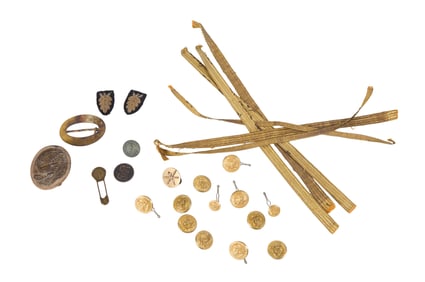 Civil War Era Union Spreadwing Eagle Breastplate with Twenty-Five Pieces of Civil War and