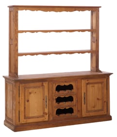 French Provincial Pine Vaisselier, 20th c., H.- 70 1/2 in., W.- 65 1/2 in., D.- 19 in.